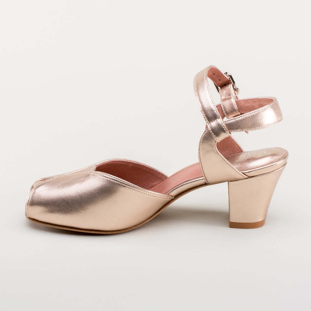 Lido Women s Vintage Sandals Champagne 7 Historically Accurate Footwear by American Duchess