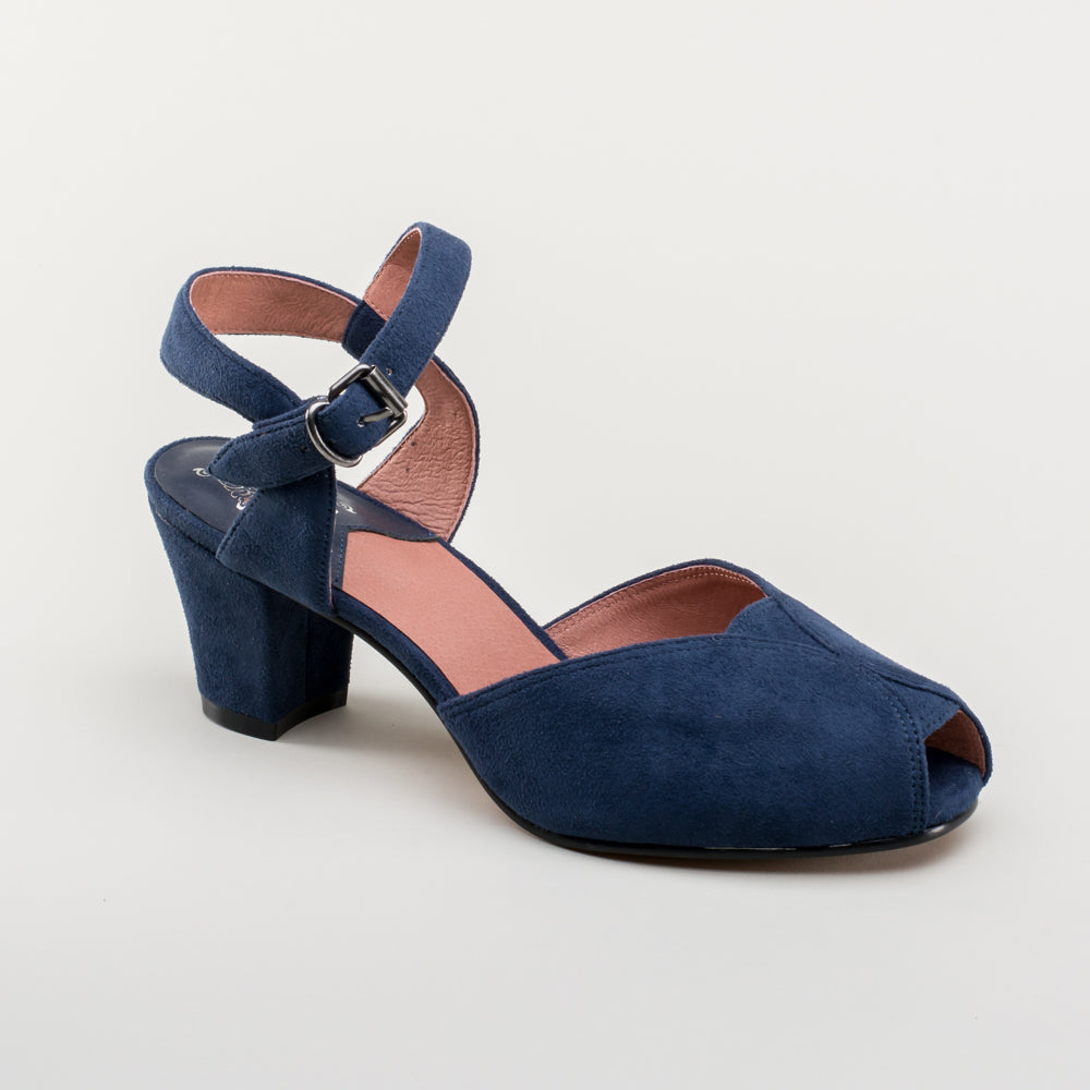 Womens navy heeled best sale sandals