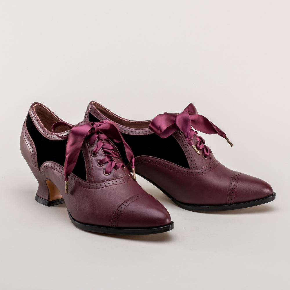 Burgundy oxford shoes womens store