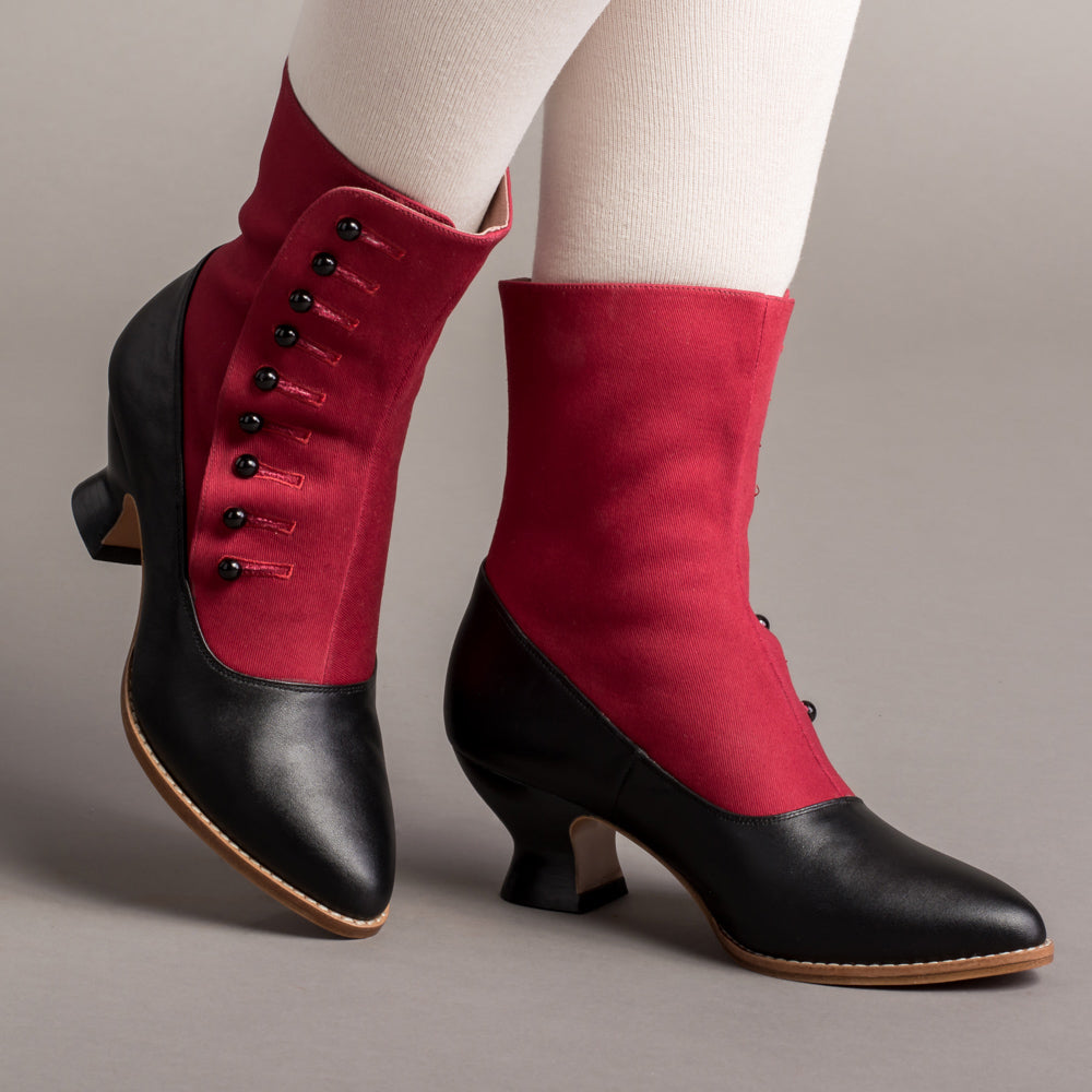Antique Vintage Victorian Leather Boots Girls/Womens Dark Brown