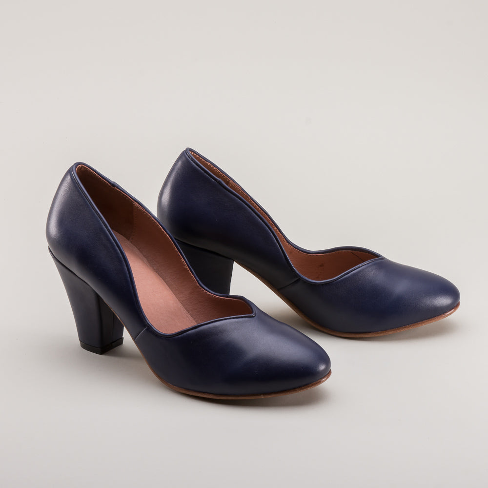 Marilyn Women s 1940s Pumps Navy Blue 6