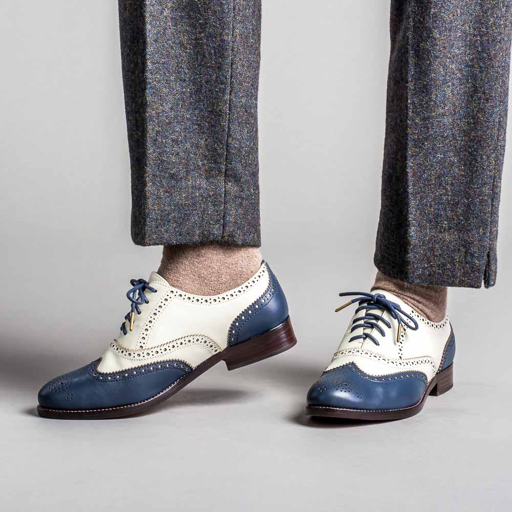 Navy and hotsell white spectator shoes