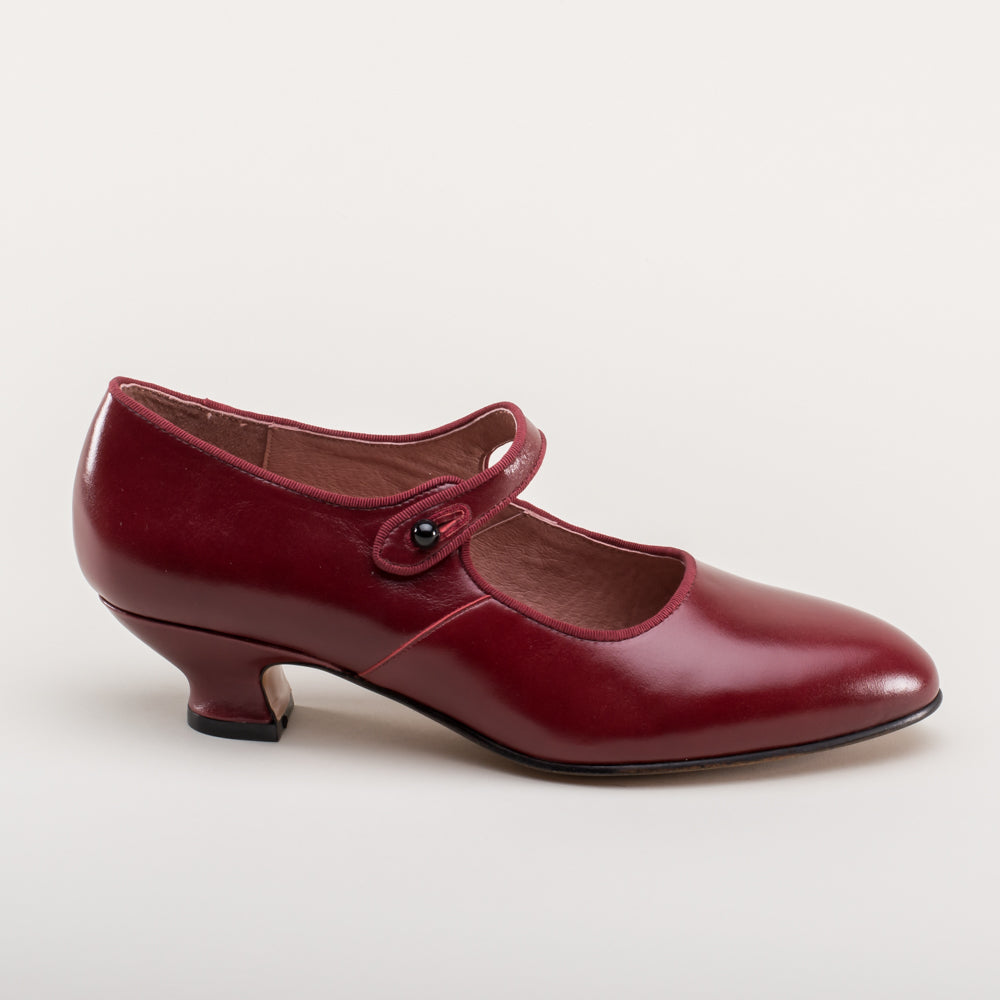 Millie Women's 1920s Mary Jane Shoes (Oxblood) – American Duchess