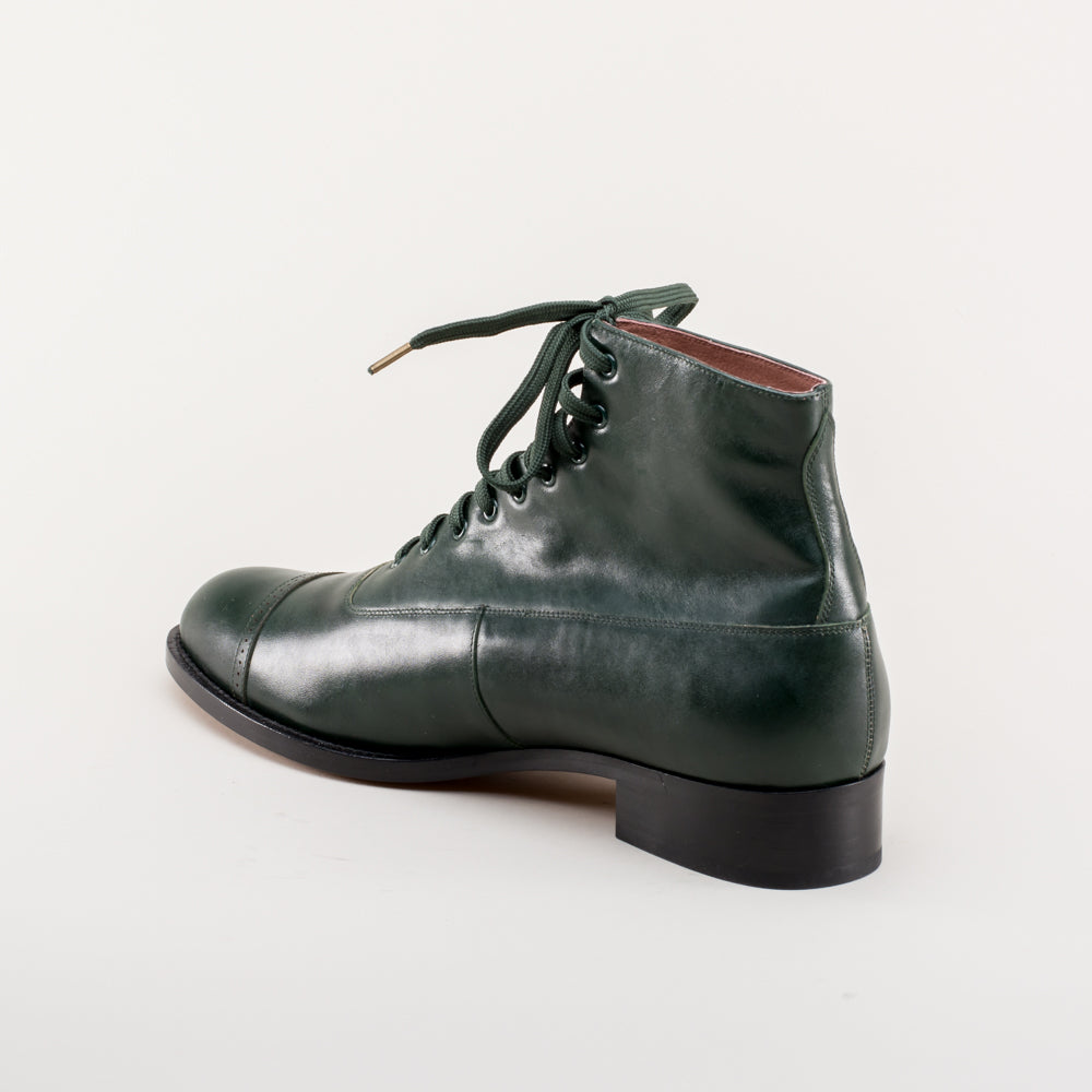 Noble Men's Vintage LaceUp Boots (Green) American Duchess