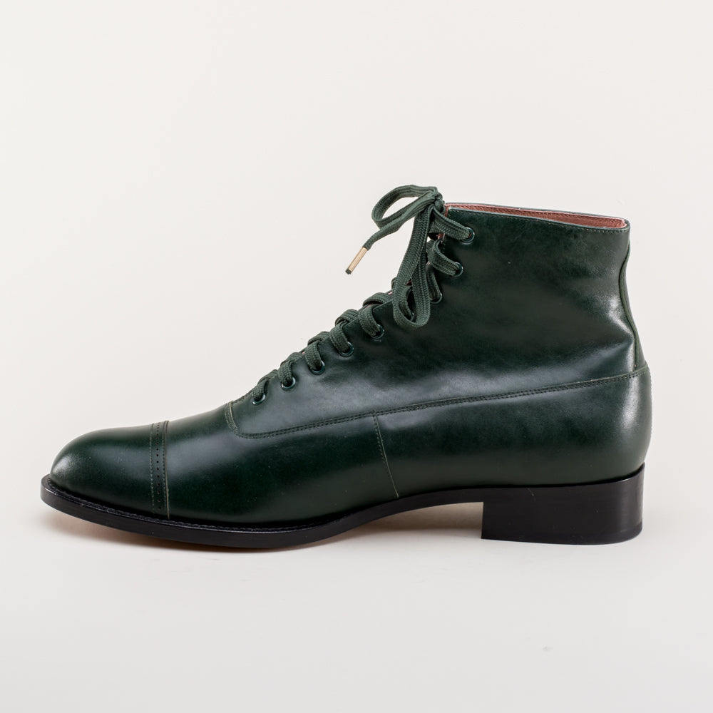 Noble Men's Vintage LaceUp Boots (Green) American Duchess