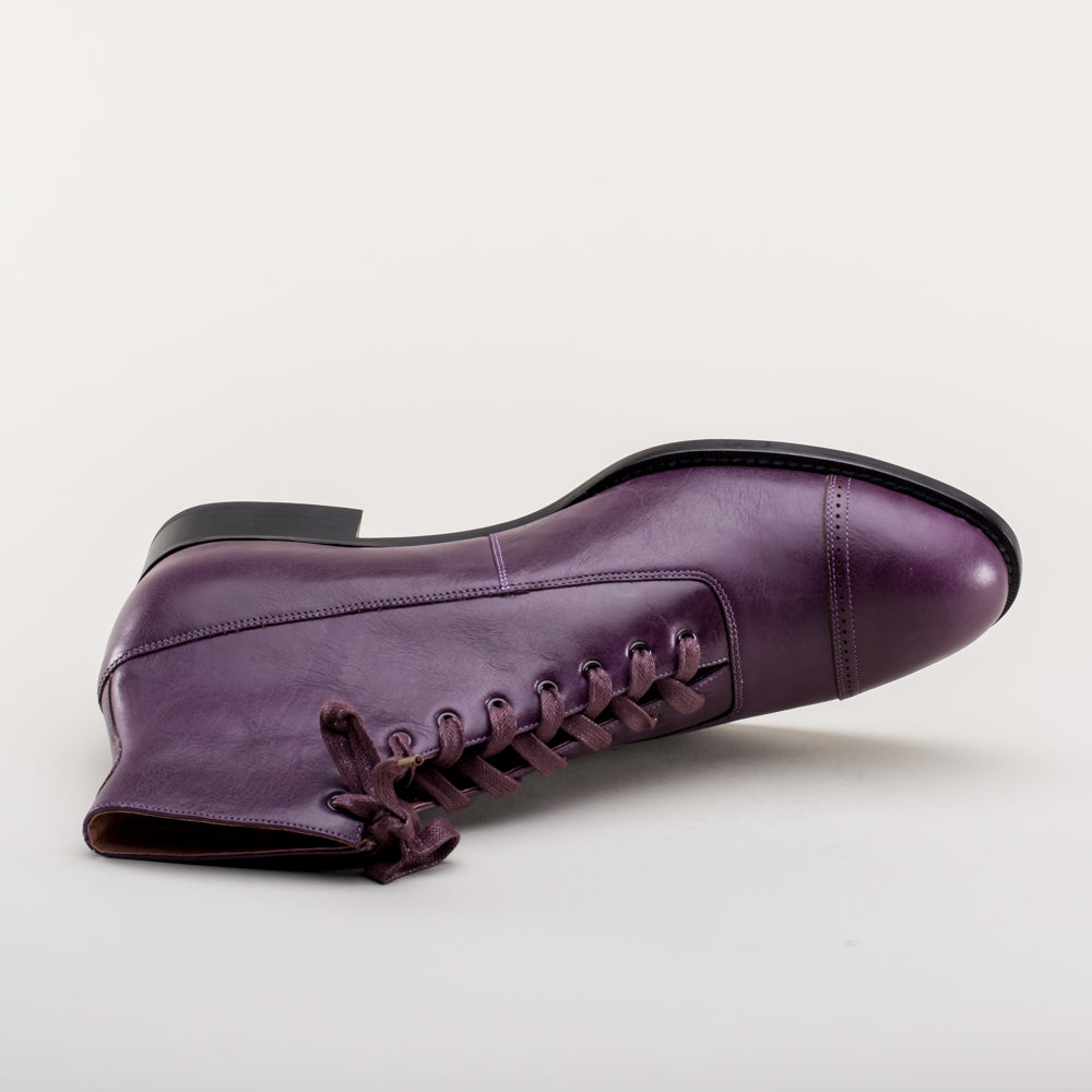 Noble Men s Vintage Lace Up Boots Purple