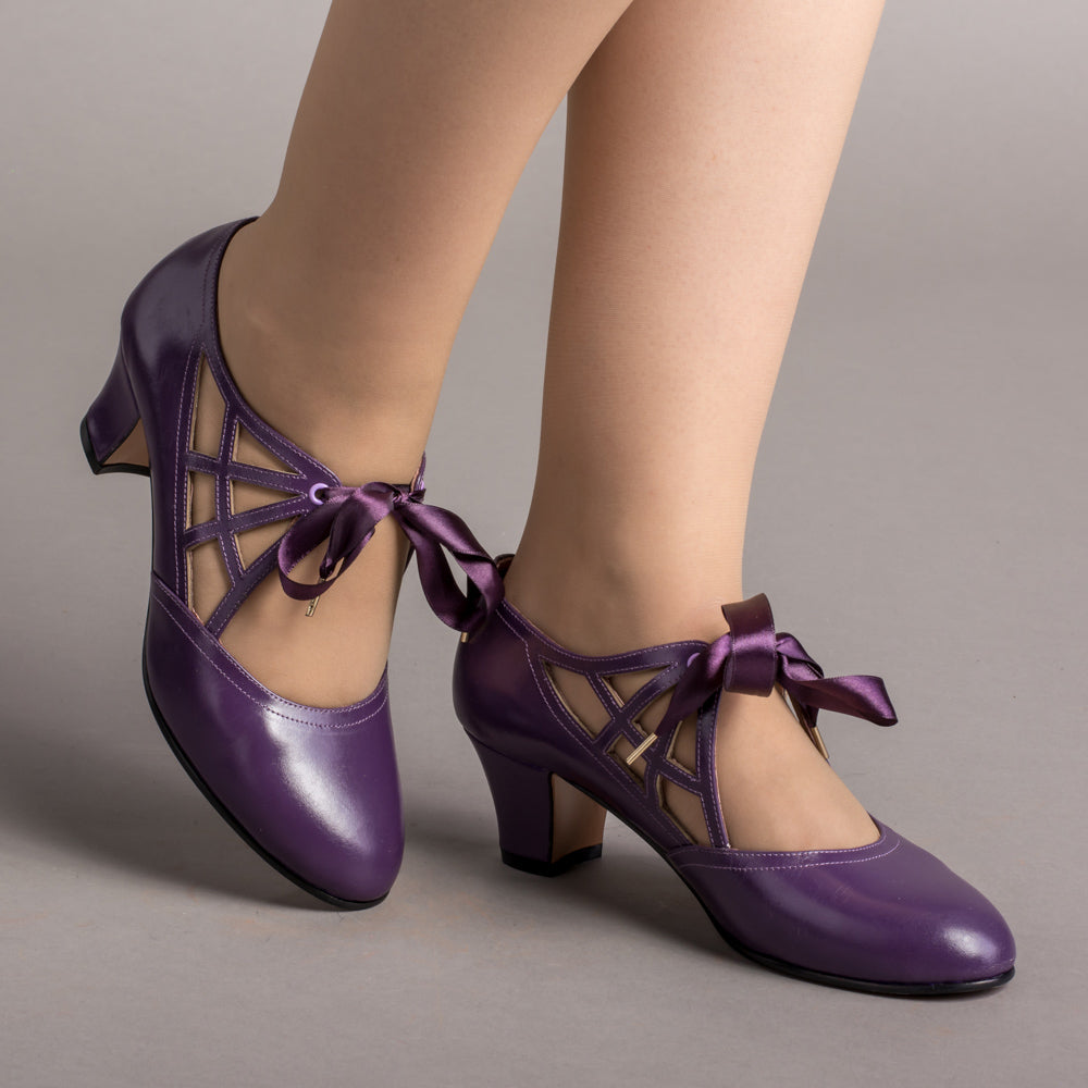 高評価なギフト Parker Vintage Spiderweb Pumps (Purple) – American Duchess ハイヒール+パンプス