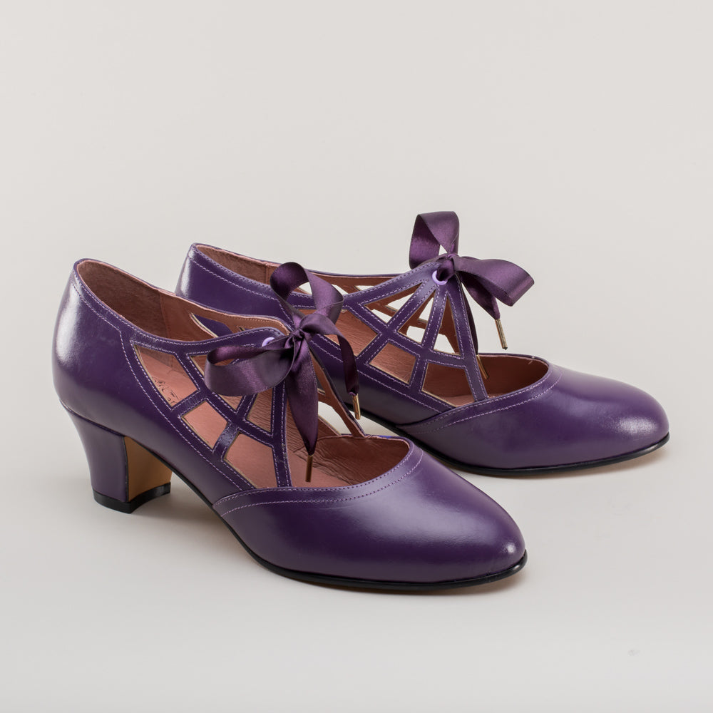 Parker Vintage Spiderweb Pumps (Purple) – American Duchess