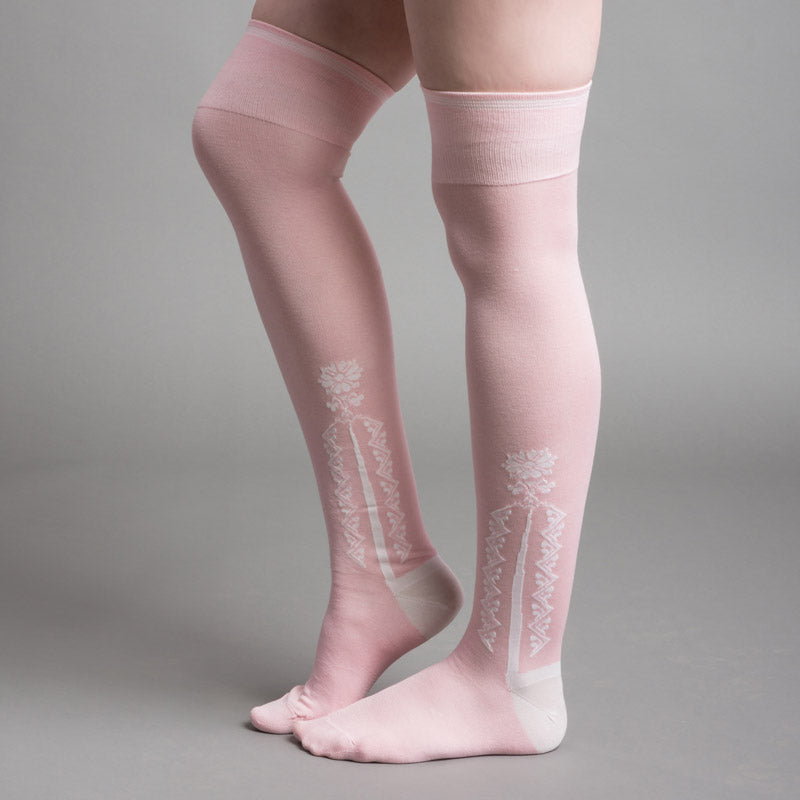 Clocked Silk Stockings (Pink) – American Duchess