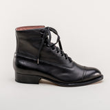 Rainey Vintage Lace-Up Boots (Black)