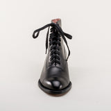 Rainey Vintage Lace-Up Boots (Black)