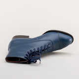 Rainey Vintage Lace-Up Boots (Blue)