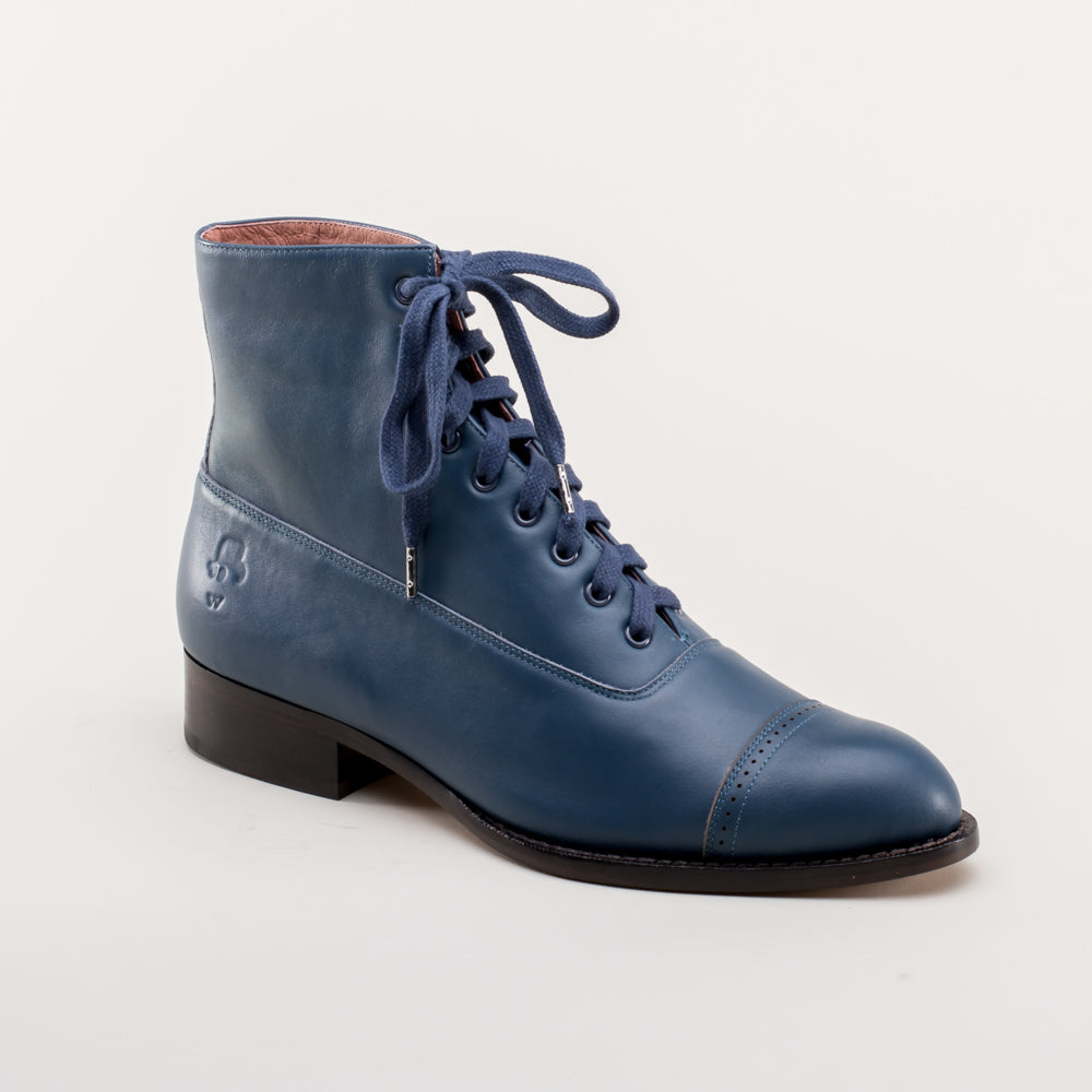 Navy lace up booties deals