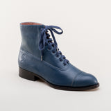 Rainey Vintage Lace-Up Boots (Blue)