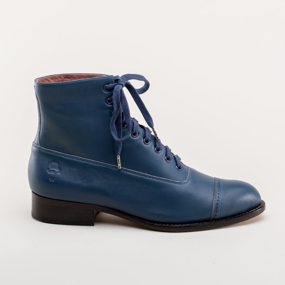 Blue cheap lace boots