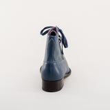 Rainey Vintage Lace-Up Boots (Blue)