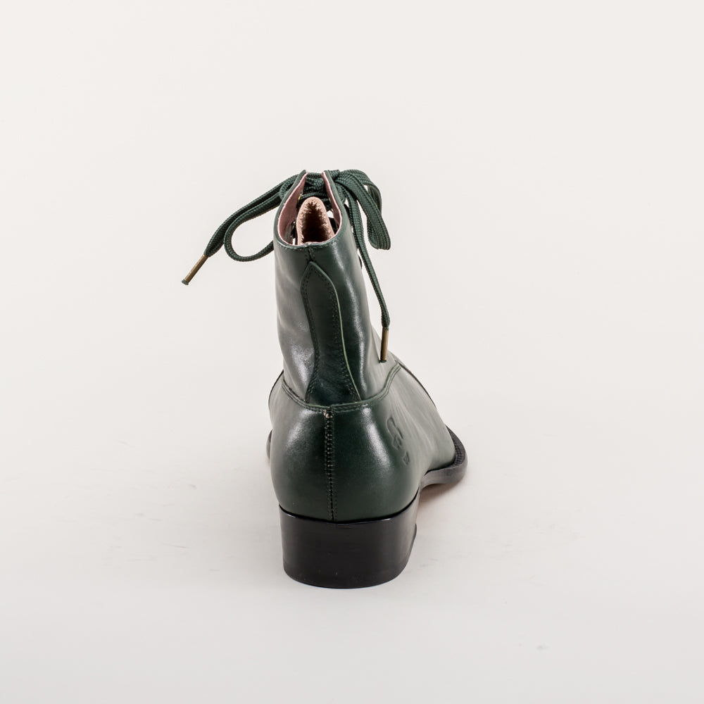 Rainey Women's Vintage LaceUp Boots (Green) American Duchess