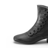 Renoir Victorian Button Boots (Merlot)