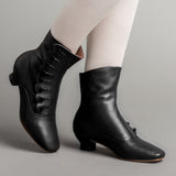 Renoir Victorian Button Boots (Black)