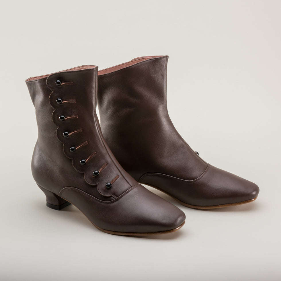Renoir Victorian Button Boots (Brown) – American Duchess