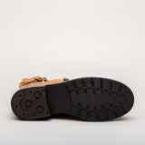 Rosie Vintage Double-Buckle Boots (Tan)