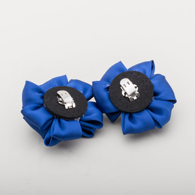 Small Satin Rose Shoe Clips