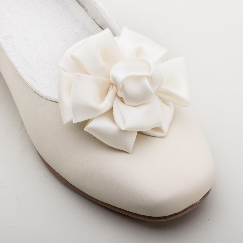 Small Satin Rose Shoe Clips