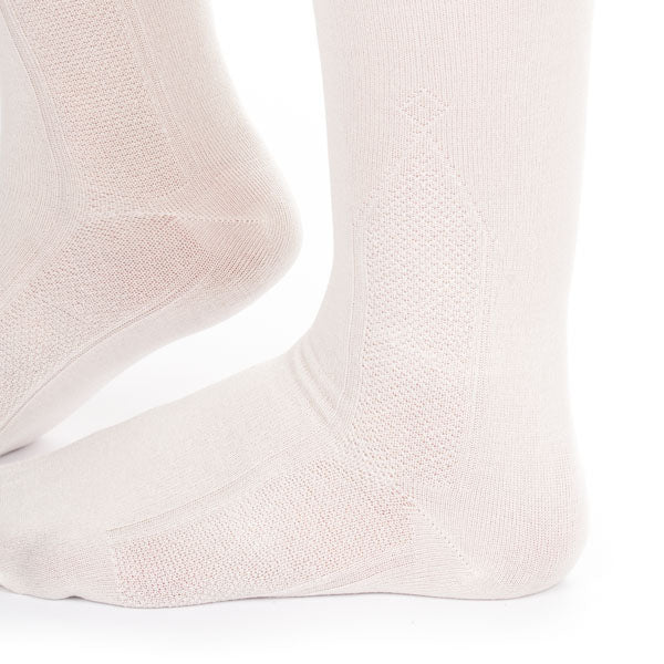 Silk Stockings (Ivory, Clocked)