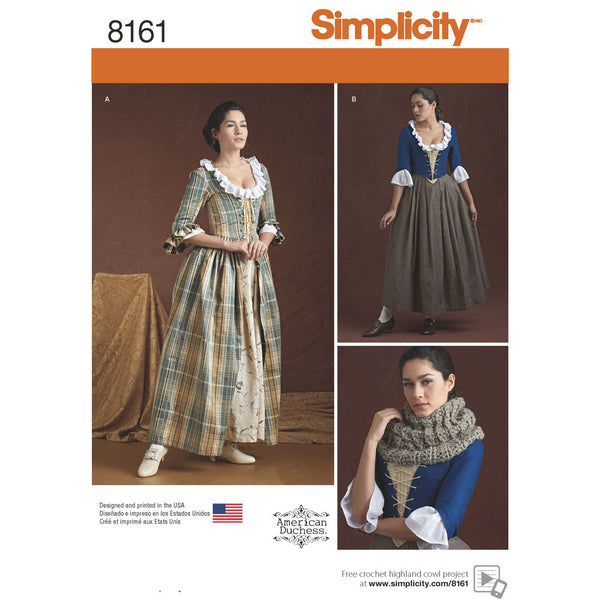 Simplicity Misses 18th Century Costumes-14-16-18-20-22 Simplicity Misses 18th Century Costumes-14-16-18-20-22