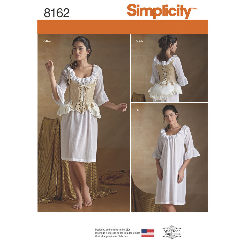 Simplicity 8162 18th Century Underpinnings Sewing Pattern – American Duchess