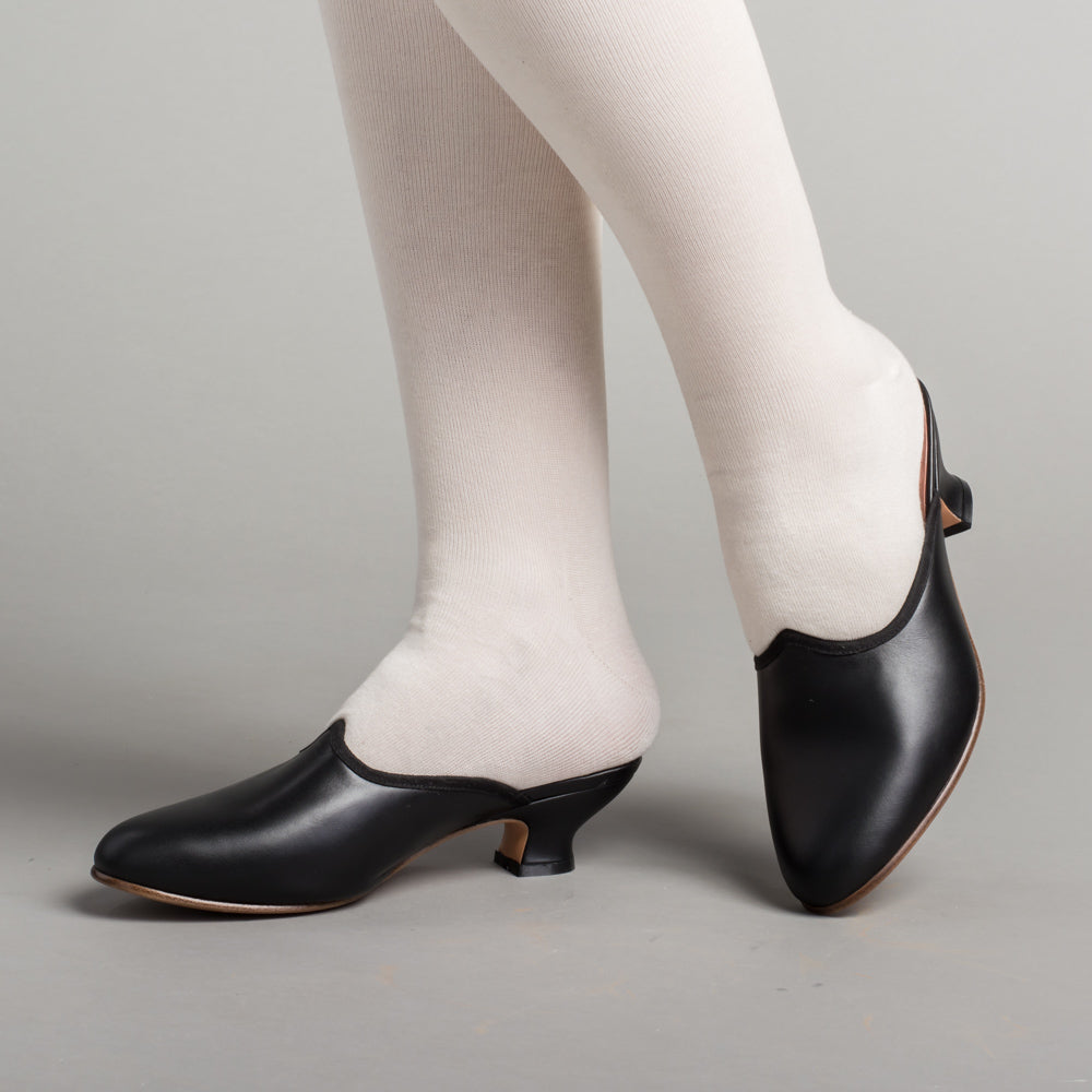Sophie Women s 18th Century Leather Mules Black American Duchess