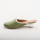Sophie 18th Century Leather Mules (Green)(1760-1790)