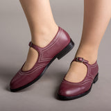 Wednesday Vintage Mary Jane Shoes (Merlot)