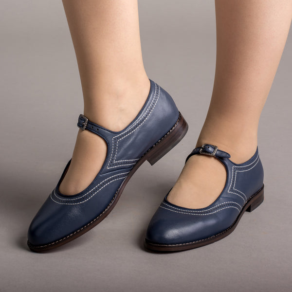 Wednesday Vintage Mary Jane Shoes (Navy) 5 | Historically Accurate Footwear by American Duchess Wednesday Vintage Mary Jane Shoes (Navy) 5 | Historically Accurate Footwear by American Duchess